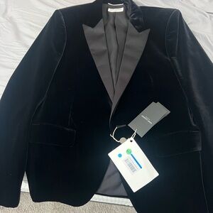 Saint Laurent Black Velvet Tuxedo Jacket